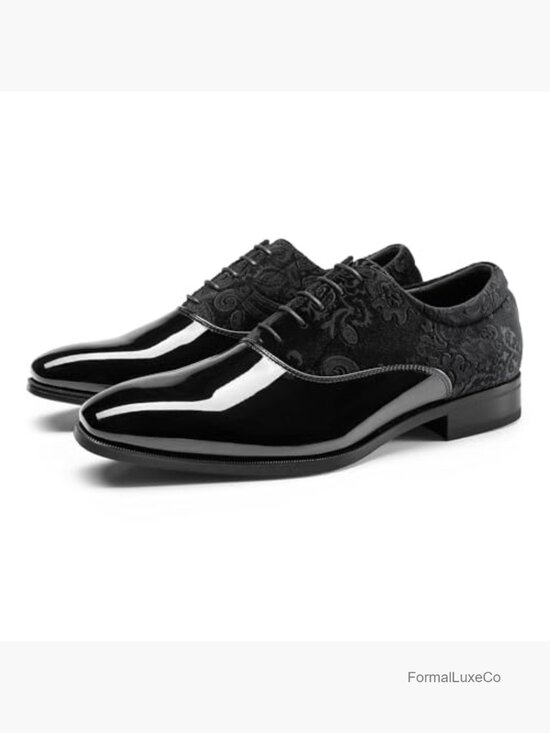 Men\'s Dress Oxford Shoes Patent Leather Lace-Up Tuxedo Shoes main image 4